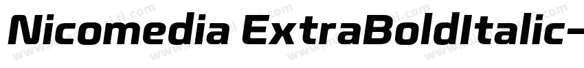 Nicomedia ExtraBoldItalic字体转换